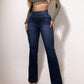 💕Vårens nyhet👖Stretch-jeans med høy midje