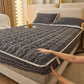 🛏️ 50 % RABATT! 🎁 VARMT SENGELAKEN - Børstet flanell og dype lommer, sklisikre hjørner for komfort hele året ❄️🛌
