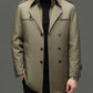 Herre Trenchcoat i Mellomlang Lengde med Avtakbar Innerfôr【Gratis levering】