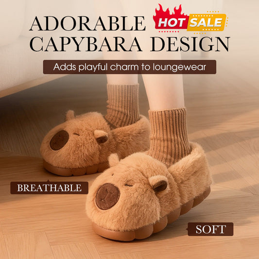 🎁OFERTA ESPECIAL 50 % DE DESCUENTO🎁—🐾Zapatillas antideslizantes de interior para interiores cálidos con diseño de capibara