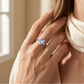 🔥Valentinsdagens bestselgere💍Geometrisk oval ring med zirkonia-detaljer💎