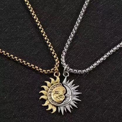 ☀️Sol- og måneanheng halskjede-sett🌙
