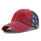 American Flag Ponytail Embroidered Hat