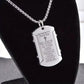 Stainless Steel Serenity Prayer Cross Pendant Necklace