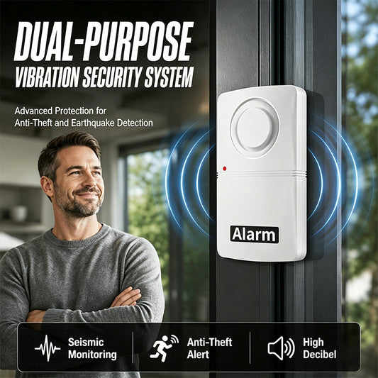 🔒 2+1 FREE! Wireless Vibration Alarm for Doors & Windows – Loud Siren Deters Intruders, Smart Home Security Solution! 🛡️🚨