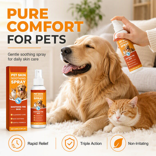 🐾 2+1 FREE! Vet-Approved Pet Skin Soothing Spray – Instant Itch Relief & Hydrating Care for Dogs, Cats, and Sensitive Skin 🩺✅